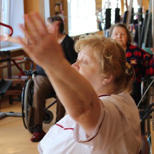 Ārstnieciskās vingrošanas nodarbības. Foto: Elena Boté